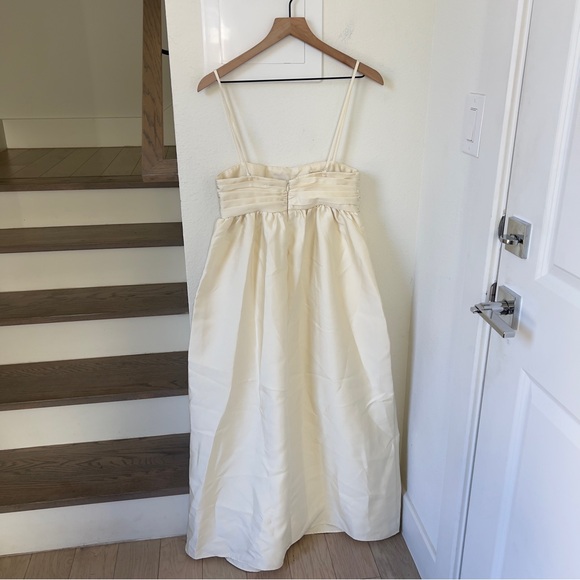 NWT RMN Studio Sloane Maxi Dress with Pockets in Ivory - Picture 4 of 13